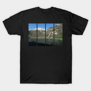 The fabulous alpine lake of Landro (Durrensee) in the Dolomites (Dobbiaco). Lovely place in the Italian Alps. Reflections in the water. Sunny spring day. Trentino Alto Adige T-Shirt